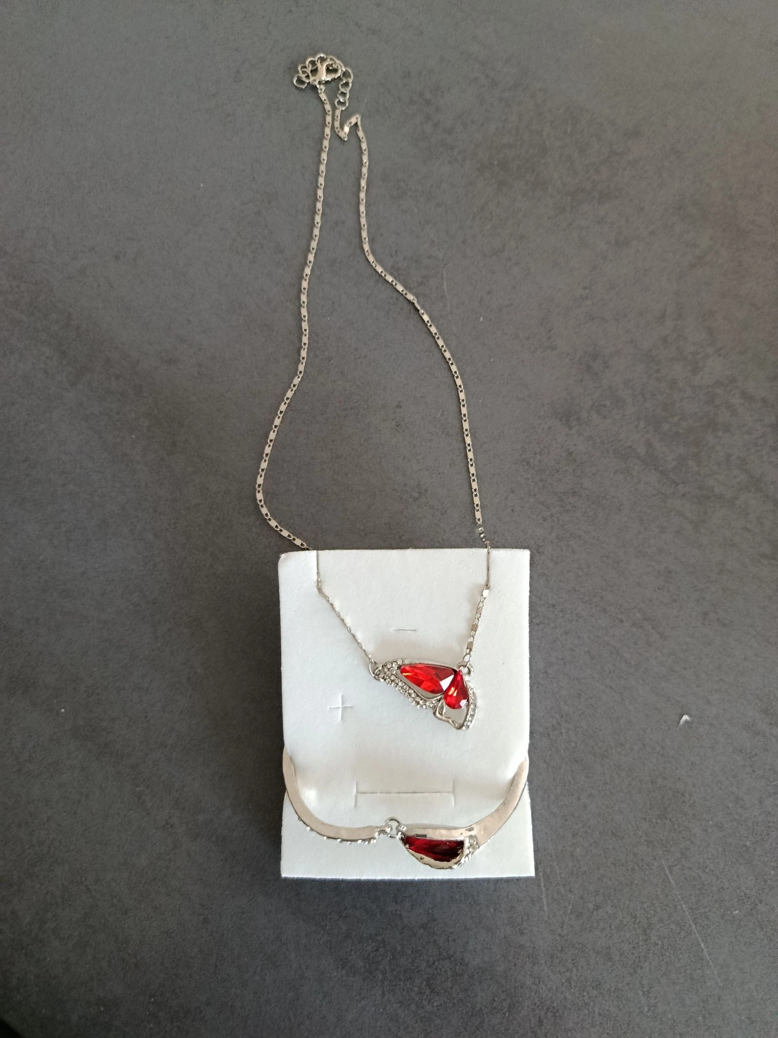 Silver Plated Butterfly Necklace and Bracelet – photo 2